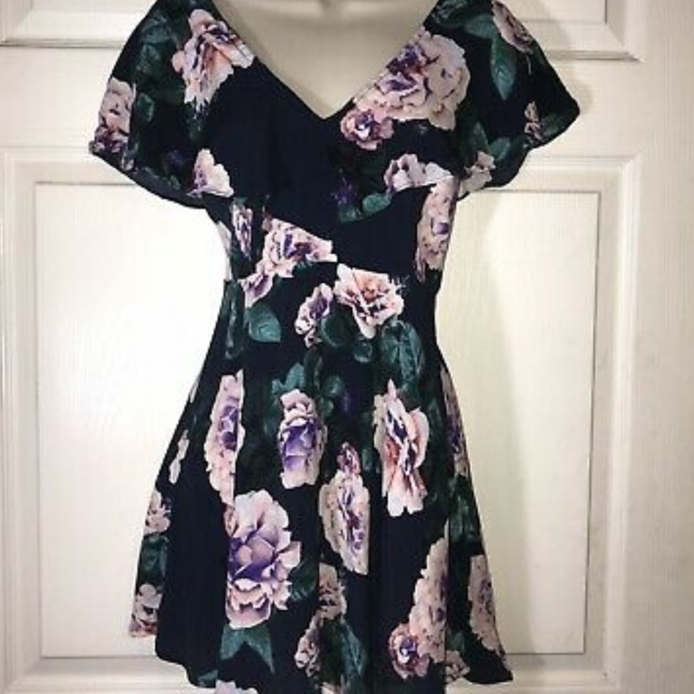 Forever 21 blue floral dress
